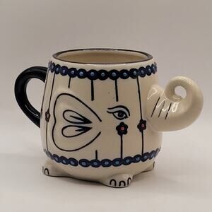 Yokohama Studios Hand-painted Japan Elephant Coffee Mug